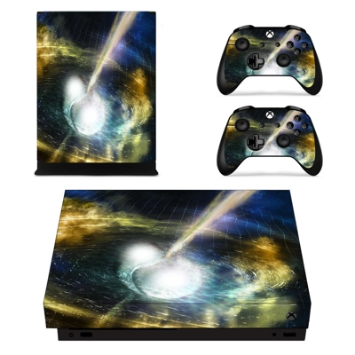 Bursting Moon decal skin for Xbox one X Console and 2 Controllers
