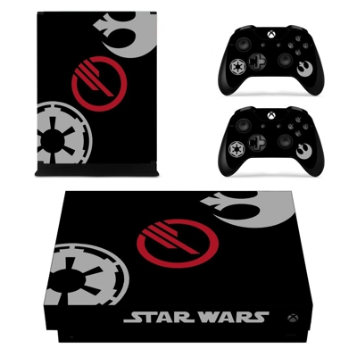 Star Wars Black decal skin for Xbox one X Console and 2 Co.. Star Wars Black decal skin for Xbox one X Console and 2 Co..