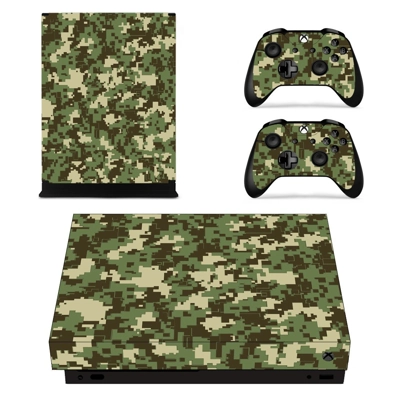 Military Camouflage decal skin for Xbox one X Console and 2 Controllers