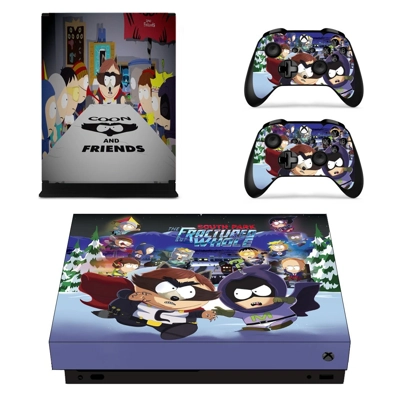 South Park The Fractured But Whole decal skin for Xbox one X Console and 2 Controllers