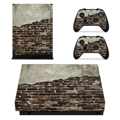 Pied Brick Wall decal skin for Xbox one X Console and 2 Co.. Pied Brick Wall decal skin for Xbox one X Console and 2 Co..