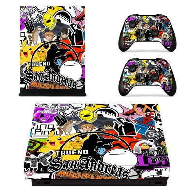 San Andreas decal skin for Xbox one X Console and 2 Contro.. San Andreas decal skin for Xbox one X Console and 2 Contro..