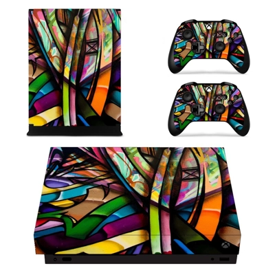 Graffiti decal skin for Xbox one X Console and 2 Controllers Graffiti decal skin for Xbox one X Console and 2 Controllers