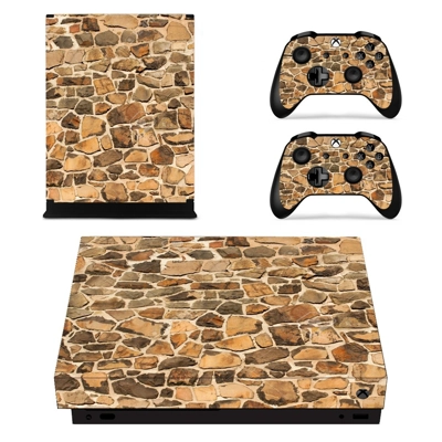 Pied Stone Wall decal skin for Xbox one X Console and 2 Co.. Pied Stone Wall decal skin for Xbox one X Console and 2 Co..