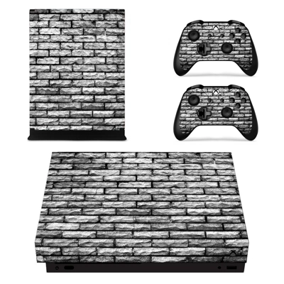 Grey Brick Wall decal skin for Xbox one X Console and 2 Co.. Grey Brick Wall decal skin for Xbox one X Console and 2 Co..