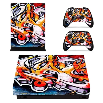 Graffiti decal skin for Xbox one X Console and 2 Controllers Graffiti decal skin for Xbox one X Console and 2 Controllers