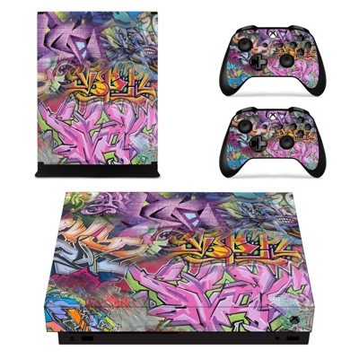 Funky Graffiti decal skin for Xbox one X Console and 2 Con.. Funky Graffiti decal skin for Xbox one X Console and 2 Con..