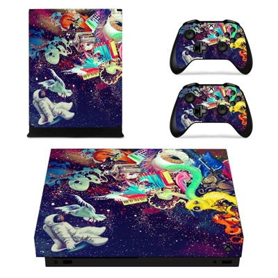 Colourful retro robots decal skin for Xbox one X Console a.. Colourful retro robots decal skin for Xbox one X Console a..