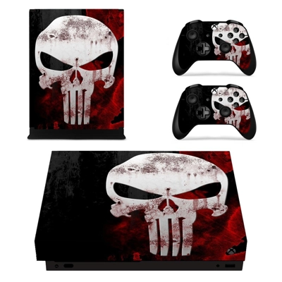 Skull decal skin for Xbox one X Console and 2 Controllers Skull decal skin for Xbox one X Console and 2 Controllers
