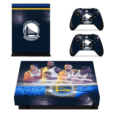 Golden State Warriors decal skin for Xbox one X Console and 2 Controllers