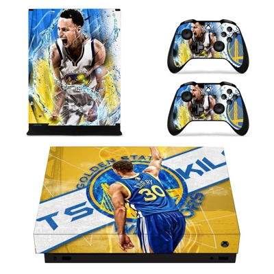 Golden State Warriors decal skin for Xbox one X Console and 2 Controllers