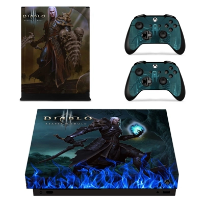 Diablo 3 Reaper of Souls decal skin for Xbox one X Console and 2 Controllers
