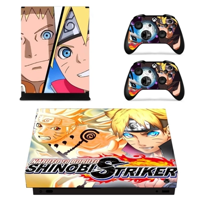Naruto to Boruto Shinobi Striker decal skin for Xbox one X Console and 2 Controllers