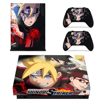 Naruto to Boruto Shinobi Striker decal skin for Xbox one X Console and 2 Controllers