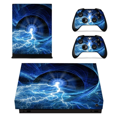 Lightning Galaxy decal skin for Xbox one X Console and 2 C.. Lightning Galaxy decal skin for Xbox one X Console and 2 C..