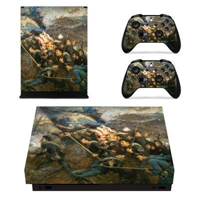 Civil war painting decal skin for Xbox one X Console and 2 Controllers