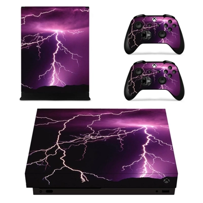Lightning sky decal skin for Xbox one X Console and 2 Cont.. Lightning sky decal skin for Xbox one X Console and 2 Cont..