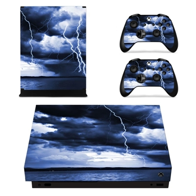 Lightning cloudy sky decal skin for Xbox one X Console and.. Lightning cloudy sky decal skin for Xbox one X Console and..