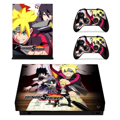 Naruto to Boruto Shinobi Striker decal skin for Xbox one X Console and 2 Controllers