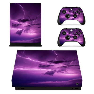 Lightning cloudy sky decal skin for Xbox one X Console and.. Lightning cloudy sky decal skin for Xbox one X Console and..
