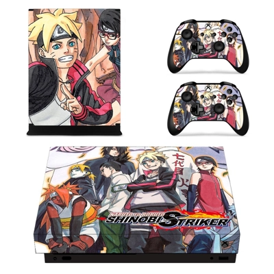 Naruto to Boruto Shinobi Striker decal skin for Xbox one X Console and 2 Controllers