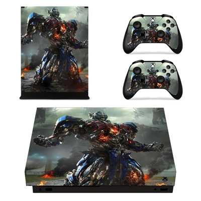 Transformers The Last Knight decal skin for Xbox one X Console and 2 Controllers