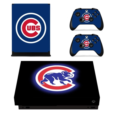 Chicago Cubs decal skin for Xbox one X Console and 2 Controllers