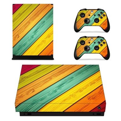 Multicolour wood pattern decal skin for Xbox one X Console.. Multicolour wood pattern decal skin for Xbox one X Console..