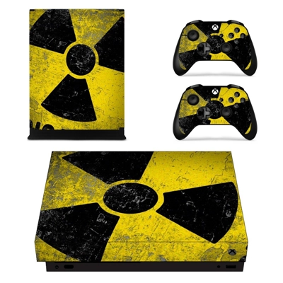 Radioactive Logo decal skin for Xbox one X Console and 2 Controllers