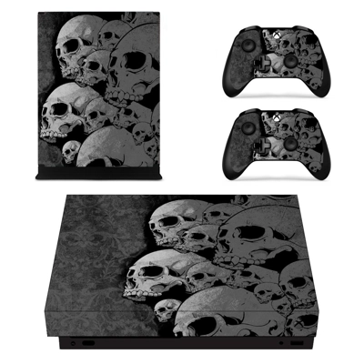 Skulls decal skin for Xbox one X Console and 2 Controllers Skulls decal skin for Xbox one X Console and 2 Controllers