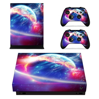 Open Galaxy decal skin for Xbox one X Console and 2 Controllers