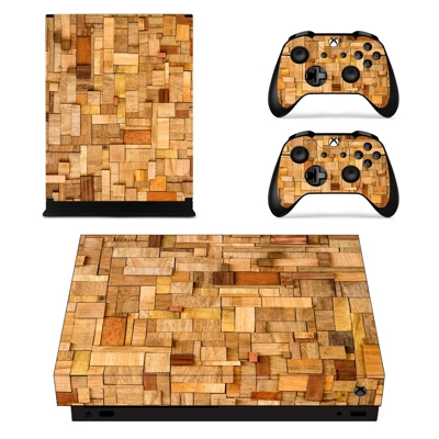 Wooden Texture decal skin for Xbox one X Console and 2 Con.. Wooden Texture decal skin for Xbox one X Console and 2 Con..