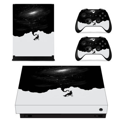 Black Galaxy decal skin for Xbox one X Console and 2 Contr.. Black Galaxy decal skin for Xbox one X Console and 2 Contr..