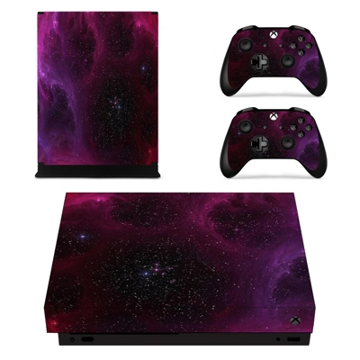Open Galaxy decal skin for Xbox one X Console and 2 Controllers