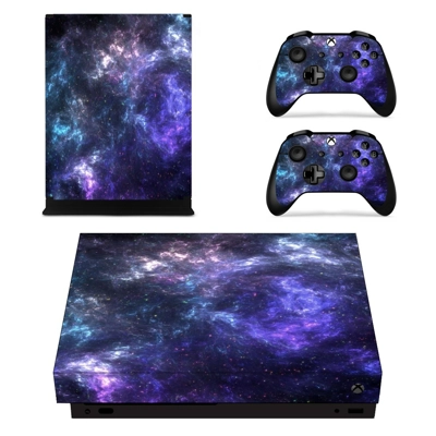 Galaxy decal skin for Xbox one X Console and 2 Controllers Galaxy decal skin for Xbox one X Console and 2 Controllers