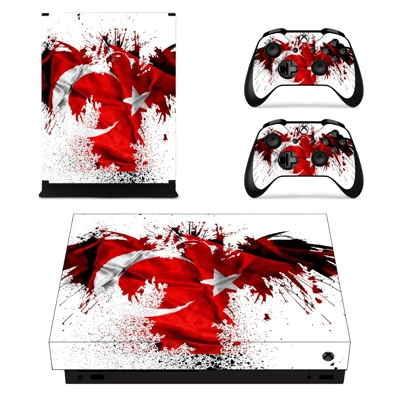 Flag of Turkey decal skin for Xbox one X Console and 2 Controllers