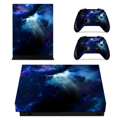 Galaxy decal skin for Xbox one X Console and 2 Controllers Galaxy decal skin for Xbox one X Console and 2 Controllers