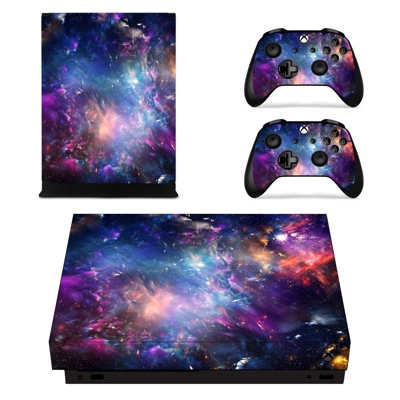 Colorful Galaxy decal skin for Xbox one X Console and 2 Co.. Colorful Galaxy decal skin for Xbox one X Console and 2 Co..