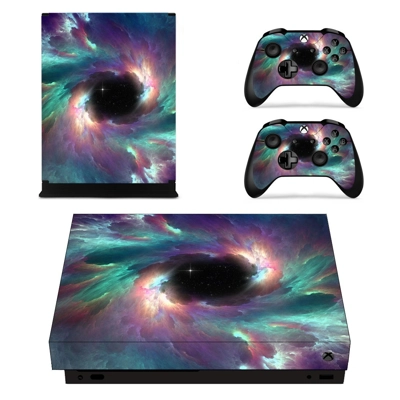 Galaxy Blackhole decal skin for Xbox one X Console and 2 C.. Galaxy Blackhole decal skin for Xbox one X Console and 2 C..