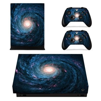 Spiral Galaxy decal skin for Xbox one X Console and 2 Controllers