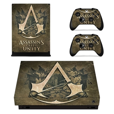 Assassin's Creed Unity decal skin for Xbox one X Console a.. Assassin's Creed Unity decal skin for Xbox one X Console a..