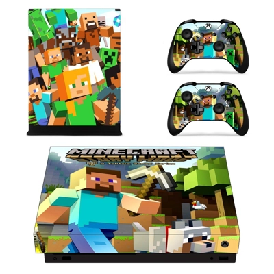 Minecraft decal skin for Xbox one X Console and 2 Controll.. Minecraft decal skin for Xbox one X Console and 2 Controll..