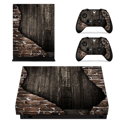 Broken Rusted Brick Wall decal skin for Xbox one X Console.. Broken Rusted Brick Wall decal skin for Xbox one X Console..