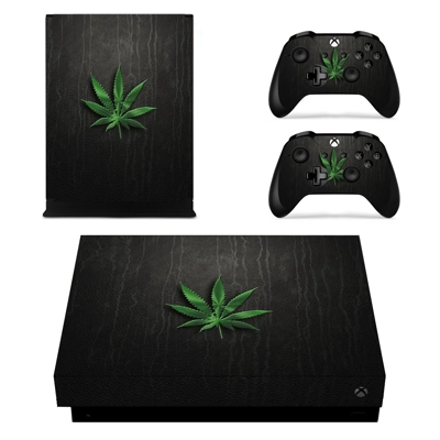 Weed Leaf decal skin for Xbox one X Console and 2 Controllers