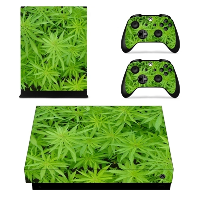 Green Cannabis decal skin for Xbox one X Console and 2 Con.. Green Cannabis decal skin for Xbox one X Console and 2 Con..