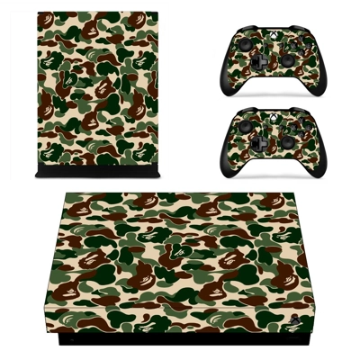 Camouflage decal skin for Xbox one X Console and 2 Control.. Camouflage decal skin for Xbox one X Console and 2 Control..