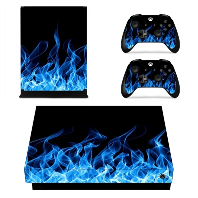 Blue Flame decal skin for Xbox one X Console and 2 Control.. Blue Flame decal skin for Xbox one X Console and 2 Control..