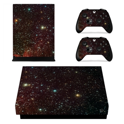 Galaxy with Stars decal skin for Xbox one X Console and 2 Controllers