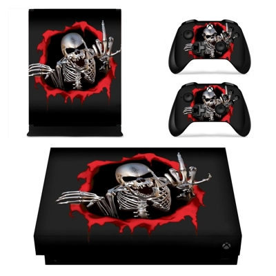 Skeleton decal skin for Xbox one X Console and 2 Controllers Skeleton decal skin for Xbox one X Console and 2 Controllers