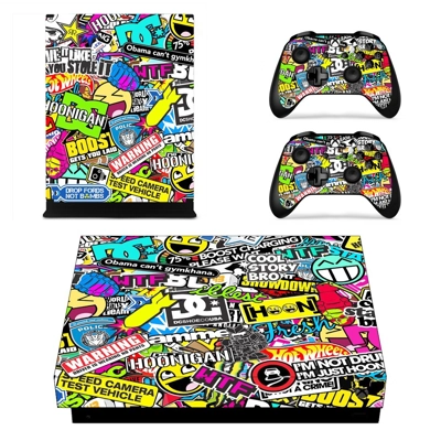Eat sleep jdm domo decal skin for Xbox one X Console and 2 Controllers